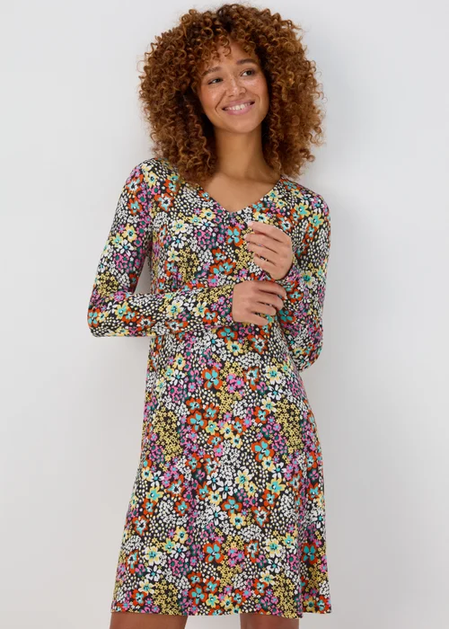 Multicolour Ditsy Supersoft Mini Dress - 8 Image 1