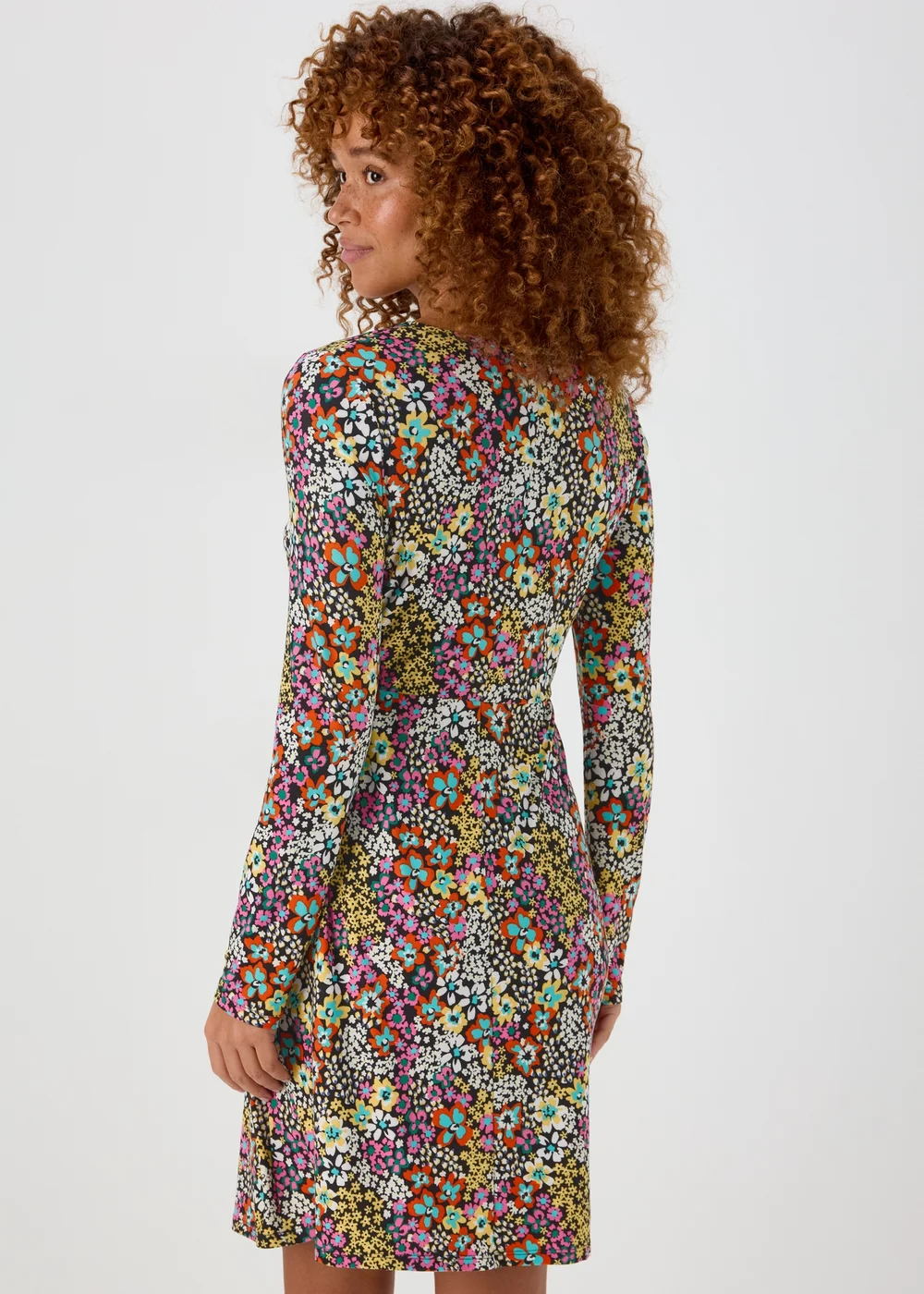Multicolour Ditsy Supersoft Mini Dress - 8 Image 2