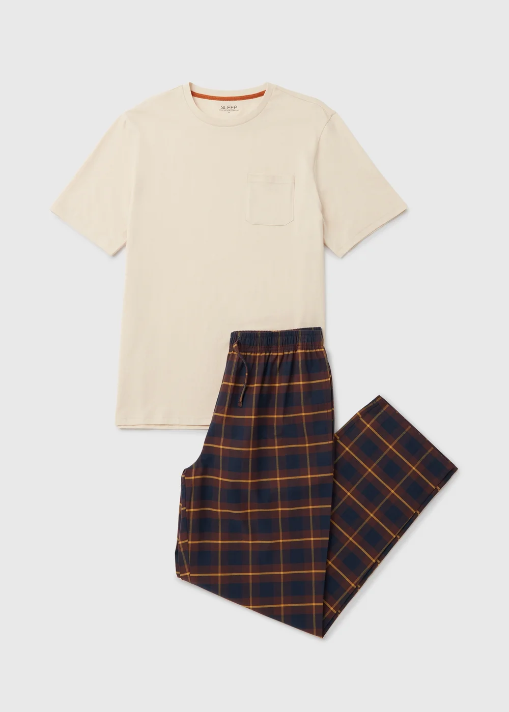 Cream Check Pyjama Set - Extra small Image 4