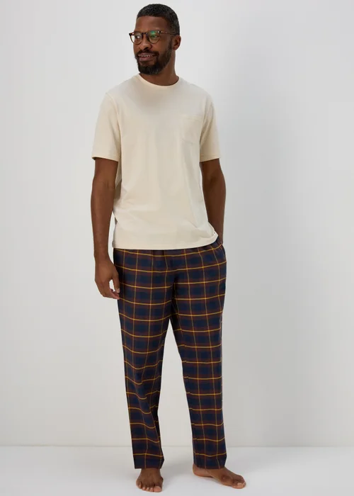 Cream Check Pyjama Set - Extra small Image 1