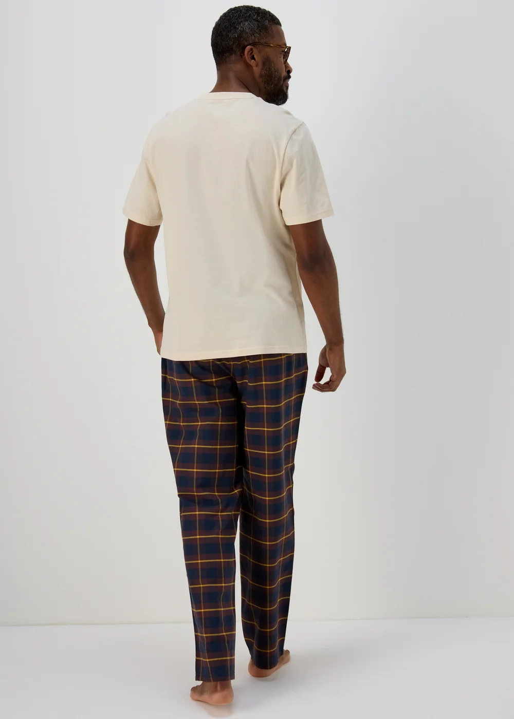 Cream Check Pyjama Set - Extra small Image 2