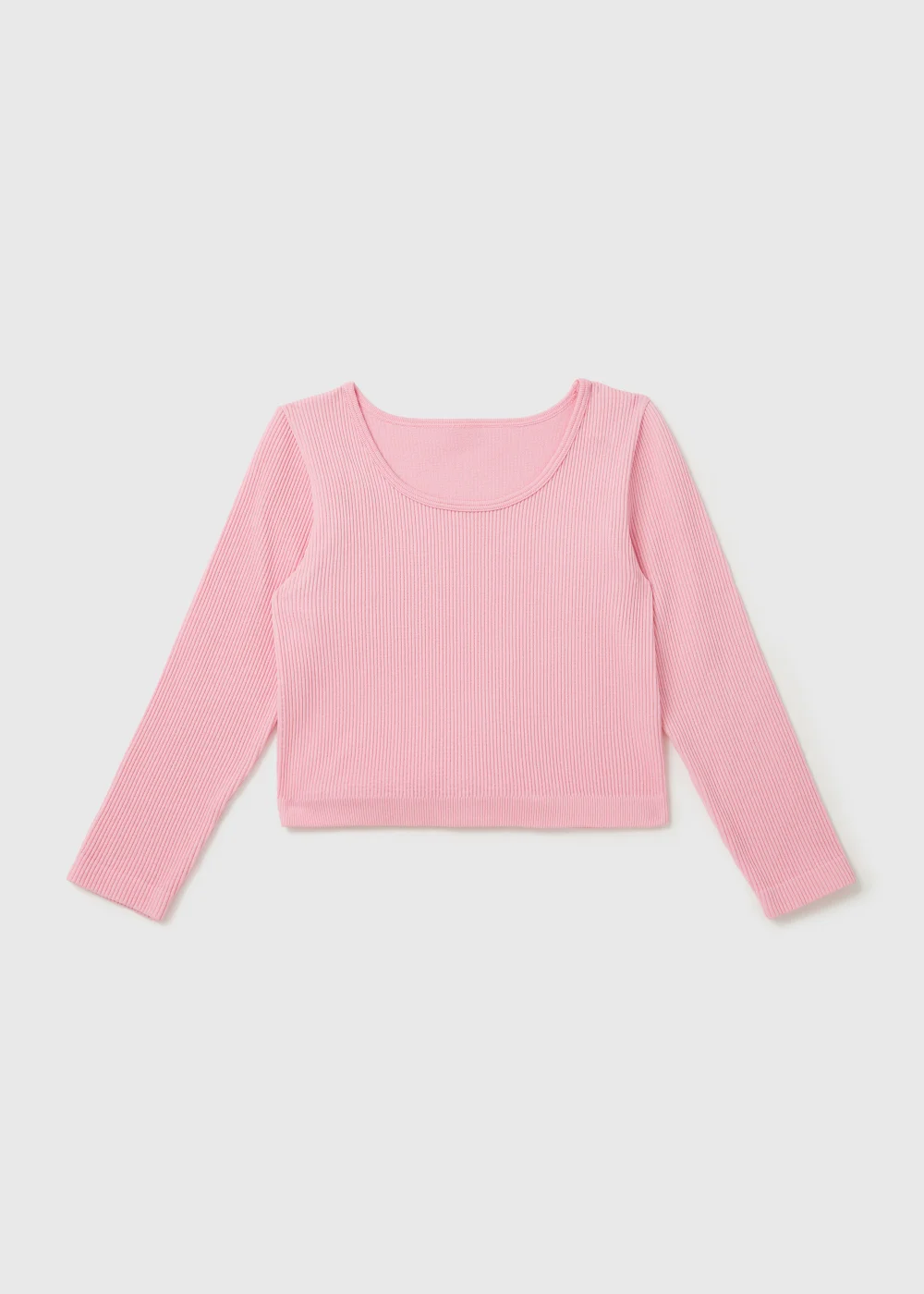 Girls Pink Seamless Long Sleeve Top (7-15yrs) - S Image 1