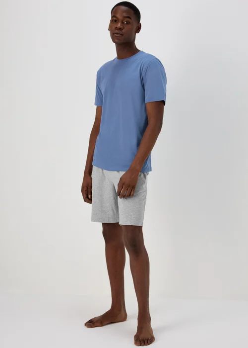 Blue & Grey Short Pyjama Set - Extra small Image 1