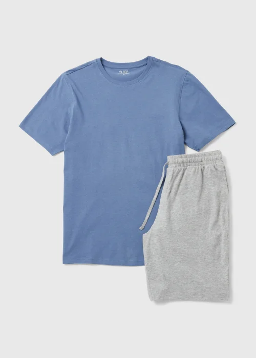 Blue & Grey Short Pyjama Set - Extra small Image 4