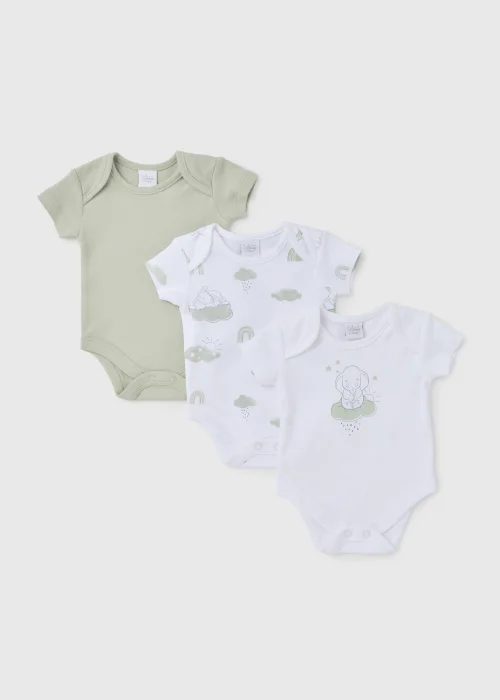 3 Pack Baby Dumbo Bodysuits (Tiny Baby-18mths) - Tiny Baby Image 1