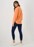 Et Vous Orange Popover Long Sleeve Blouse - Size 8 Image 2