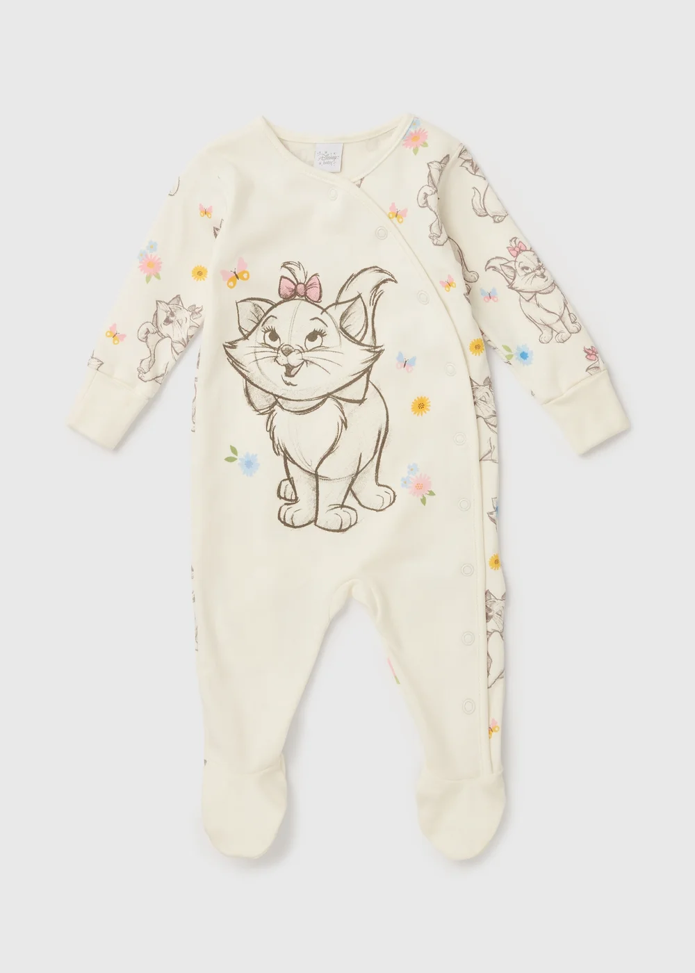 Disney Baby Cream Aristocats Sleepsuit (Newborn-12mths) - Newborn Image 1