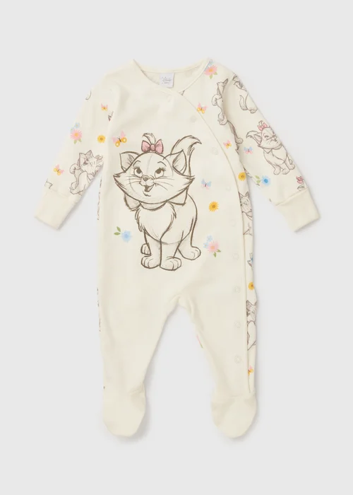 Disney Baby Cream Aristocats Sleepsuit (Newborn-12mths) - Newborn Image 1