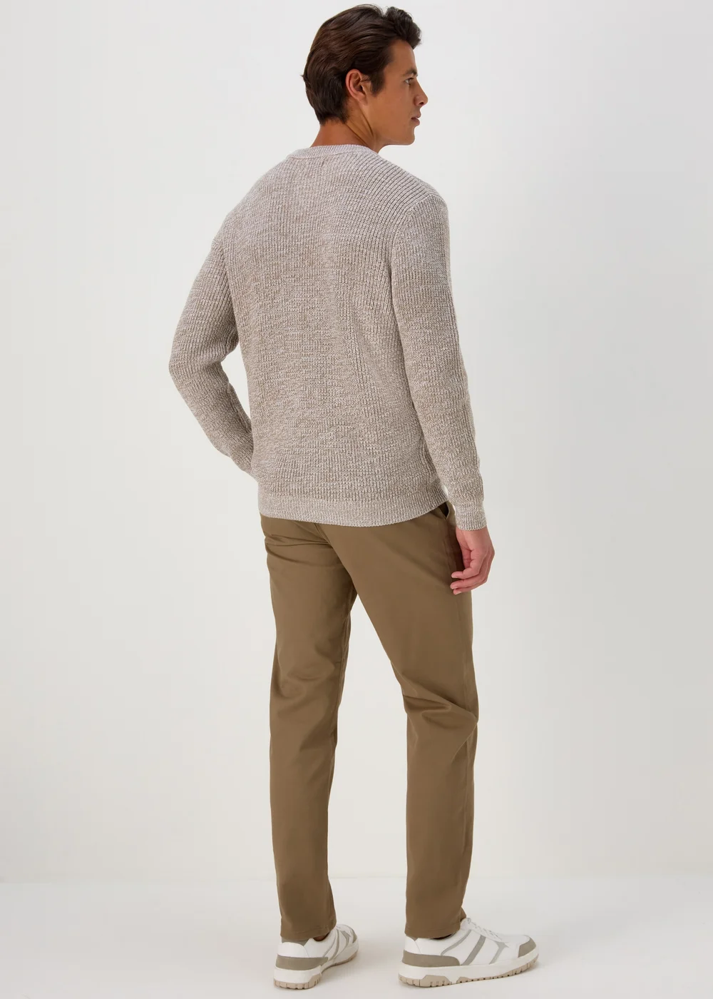 Stone Straight Fit Stretch Chinos - 30 Waist Regular Image 2