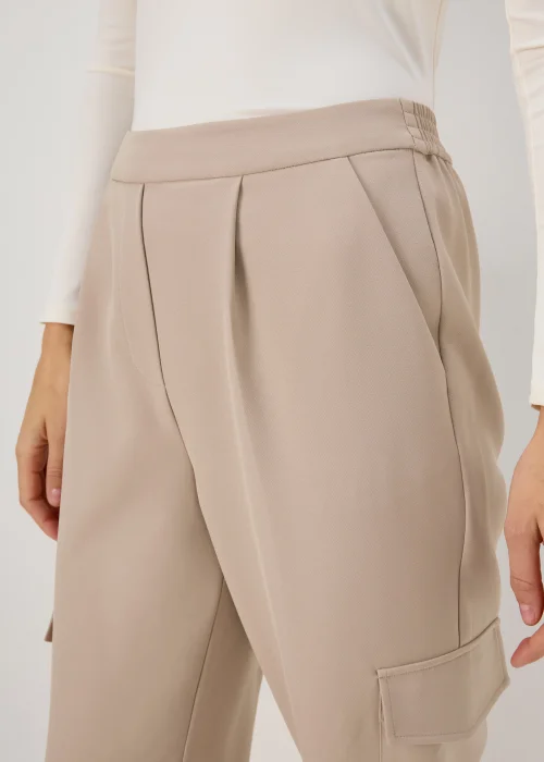 Et Vous Camel Tapered Cargo Pants - 8 Image 3