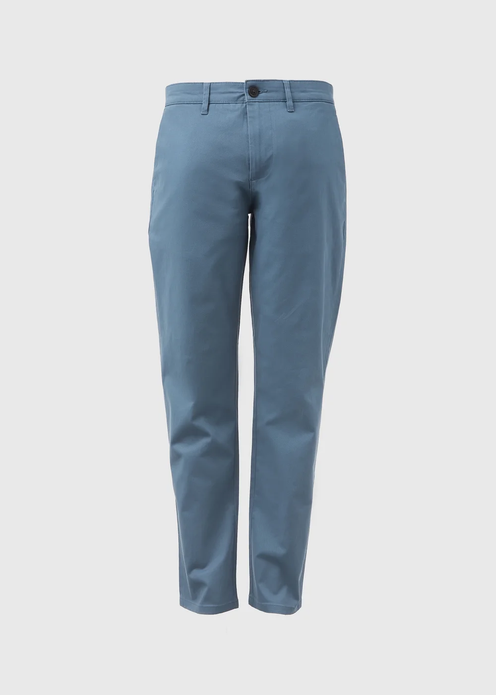 Blue Straight Fit Stretch Chinos - 30 Waist Regular Image 5