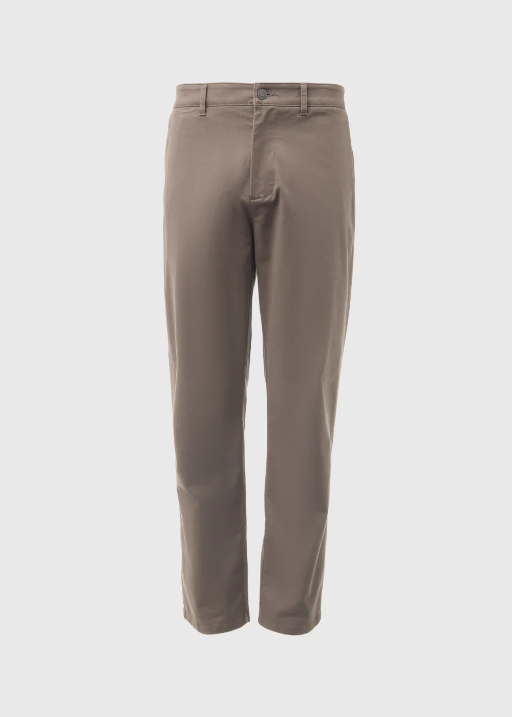 Brown Straight Fit Stretch Chinos - 30 Waist Regular Image 5