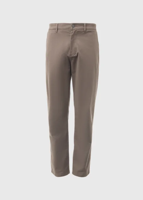 Brown Straight Fit Stretch Chinos - 30 Waist Regular Image 5