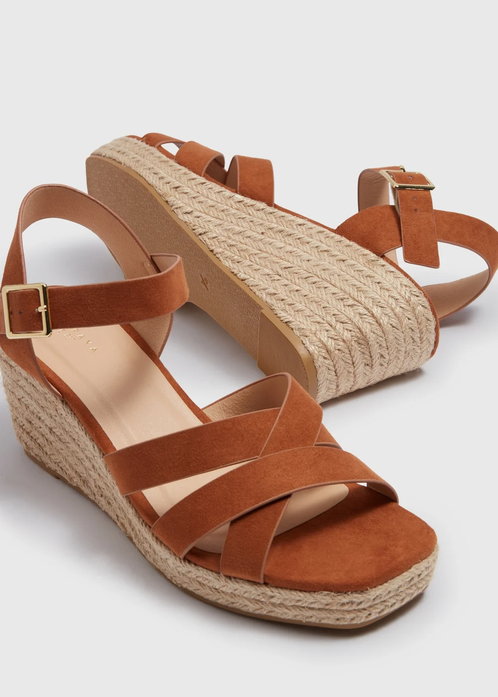 Tan Espadrille Heels - Size 3 Image 2