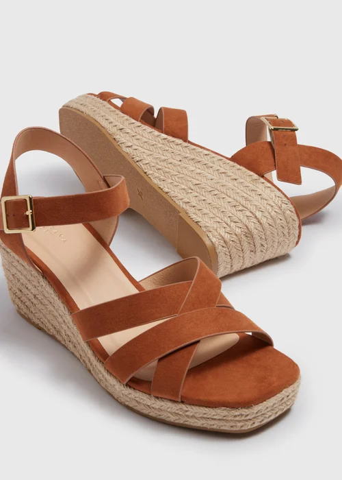 Tan Espadrille Heels - Size 3 Image 2
