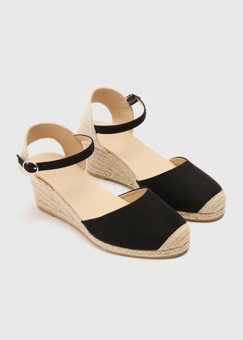 Black Closed Toe Espadrille Sandals - 7 Image 1