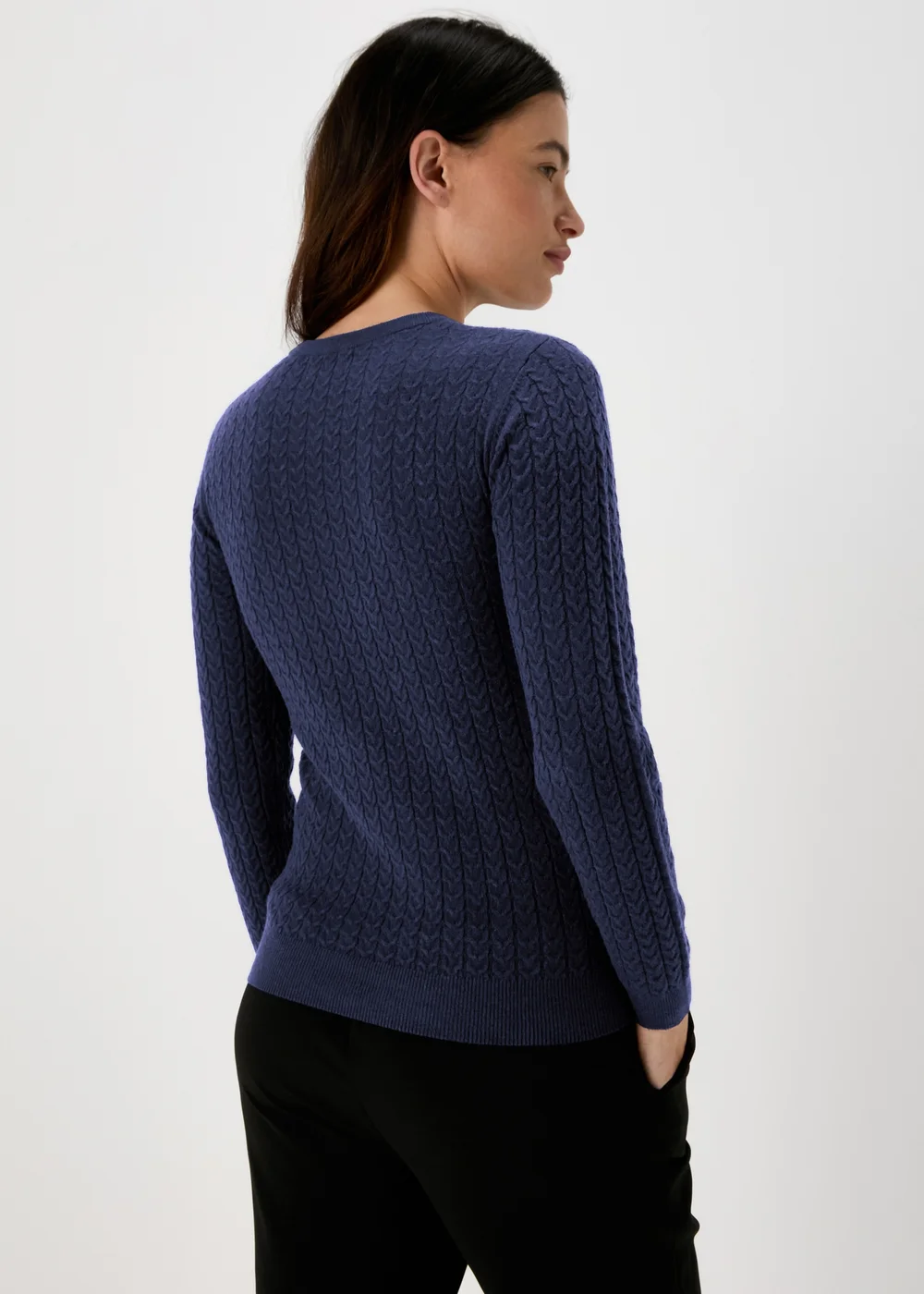 Navy Baby Cable Knit Jumper - 8 Image 2