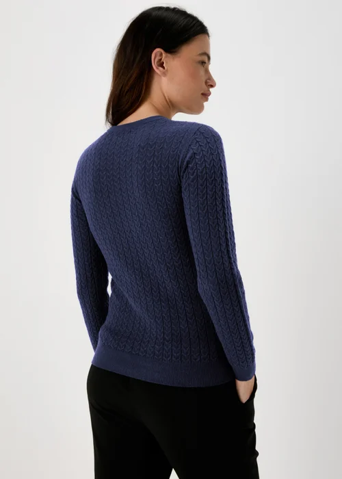 Navy Baby Cable Knit Jumper - 8 Image 2