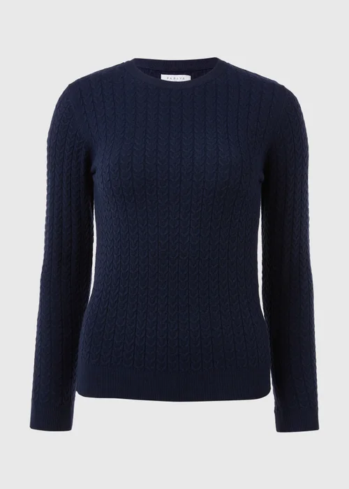Navy Baby Cable Knit Jumper - 8 Image 5