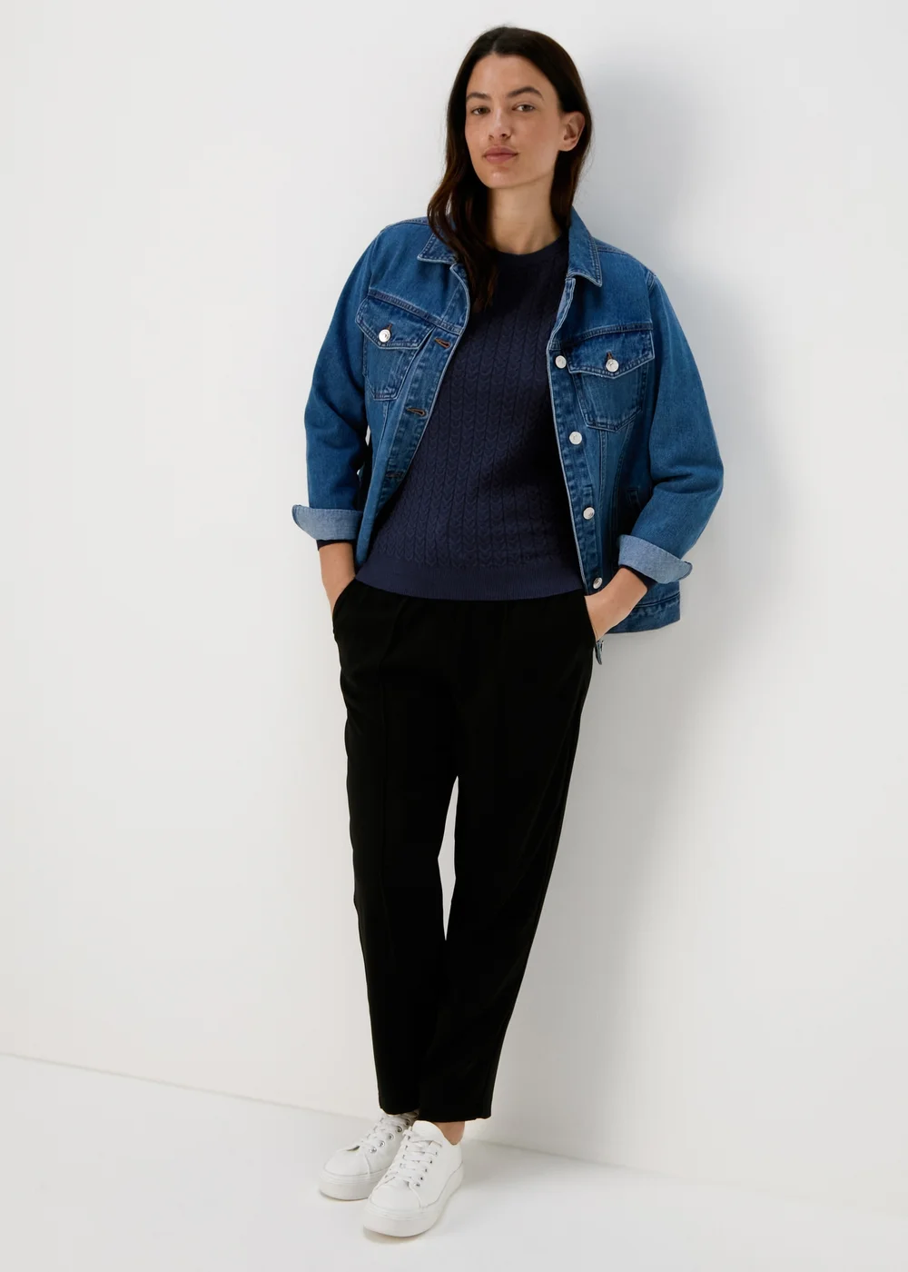 Navy Baby Cable Knit Jumper - 8 Image 4