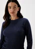 Navy Baby Cable Knit Jumper - 8 Image 3
