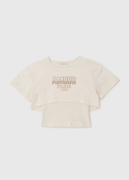 Cream 2 in 1 Top (7-13yrs) - 7 Yrs Image 1
