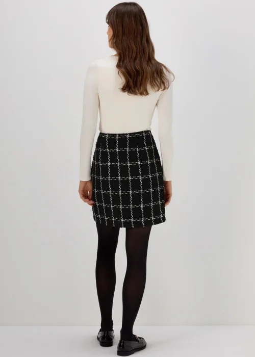 Black Boucle Skirt - Size 8 Image 2