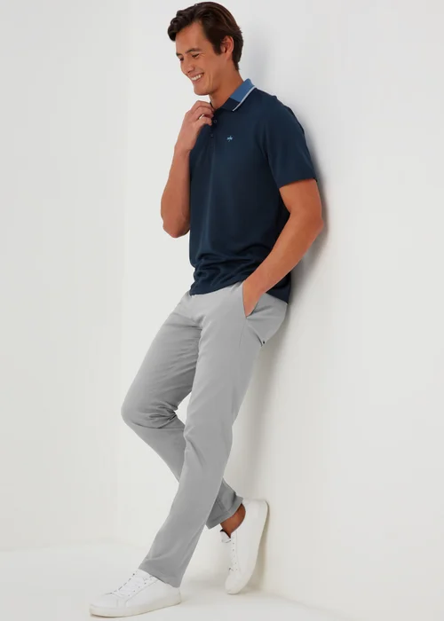 Grey Slim Fit Stretch Chinos - 30 Waist Regular Image 4