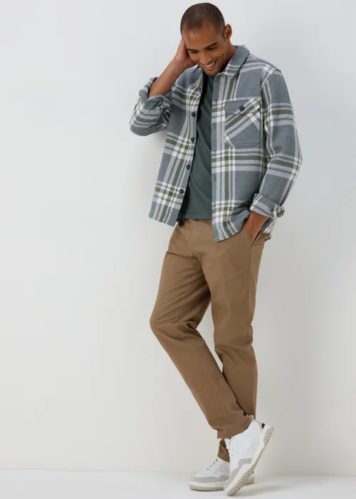 Stone Slim Fit Stretch Chinos - 30 Waist Regular Image 4