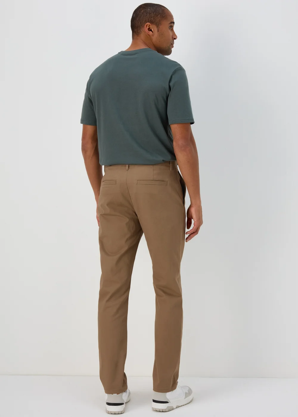 Stone Slim Fit Stretch Chinos - 30 Waist Regular Image 2