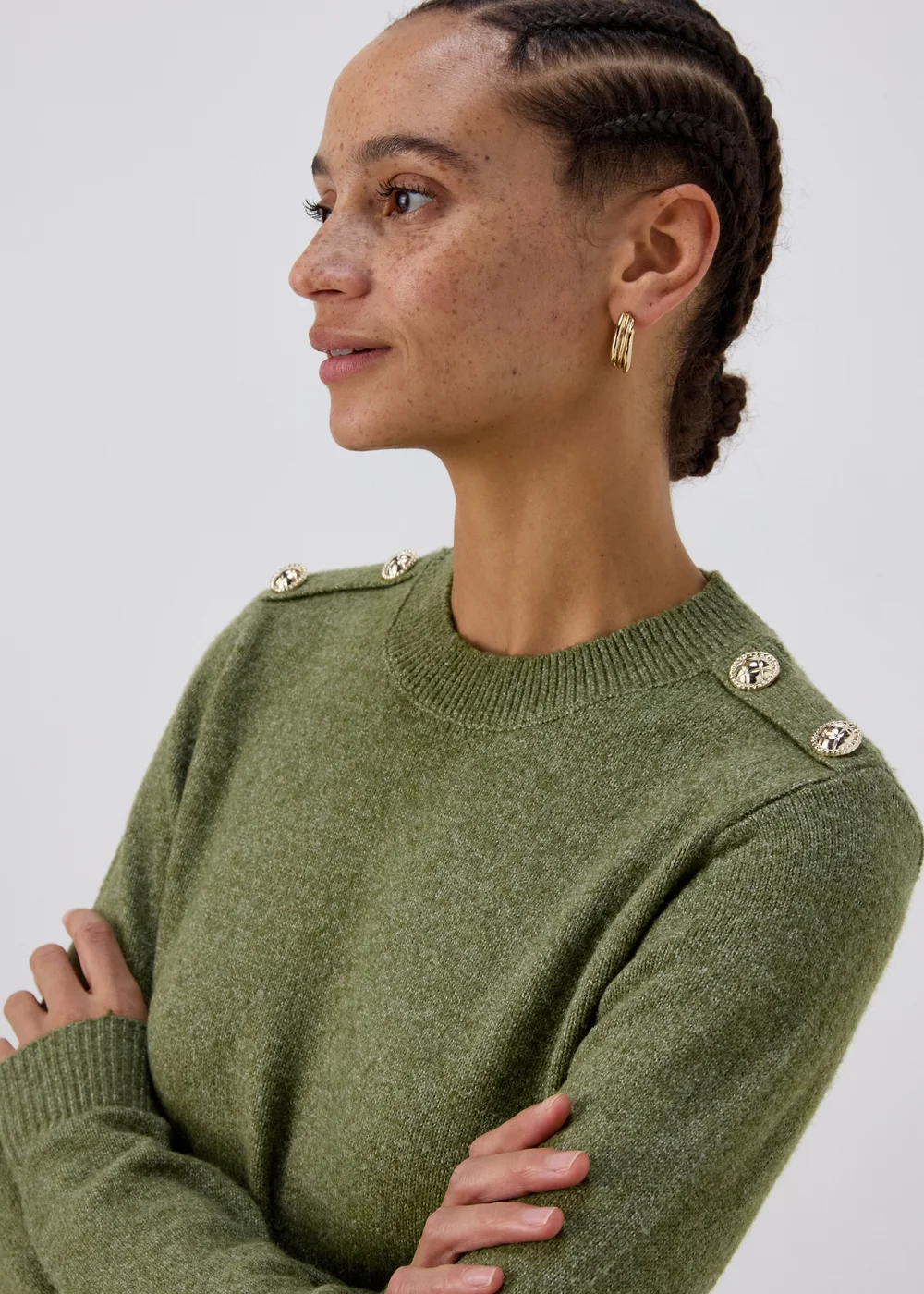 Khaki Military Style 2 In 1 Shirt - 8 Image 3