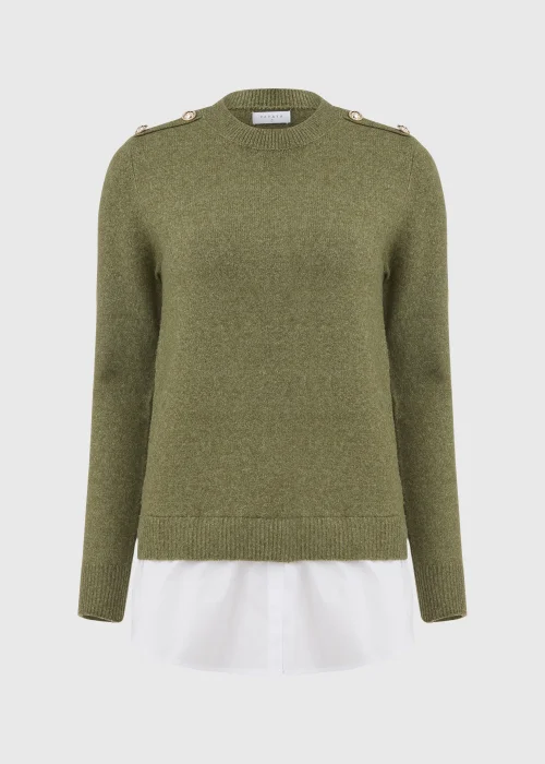 Khaki Military Style 2 In 1 Shirt - 8 Image 5