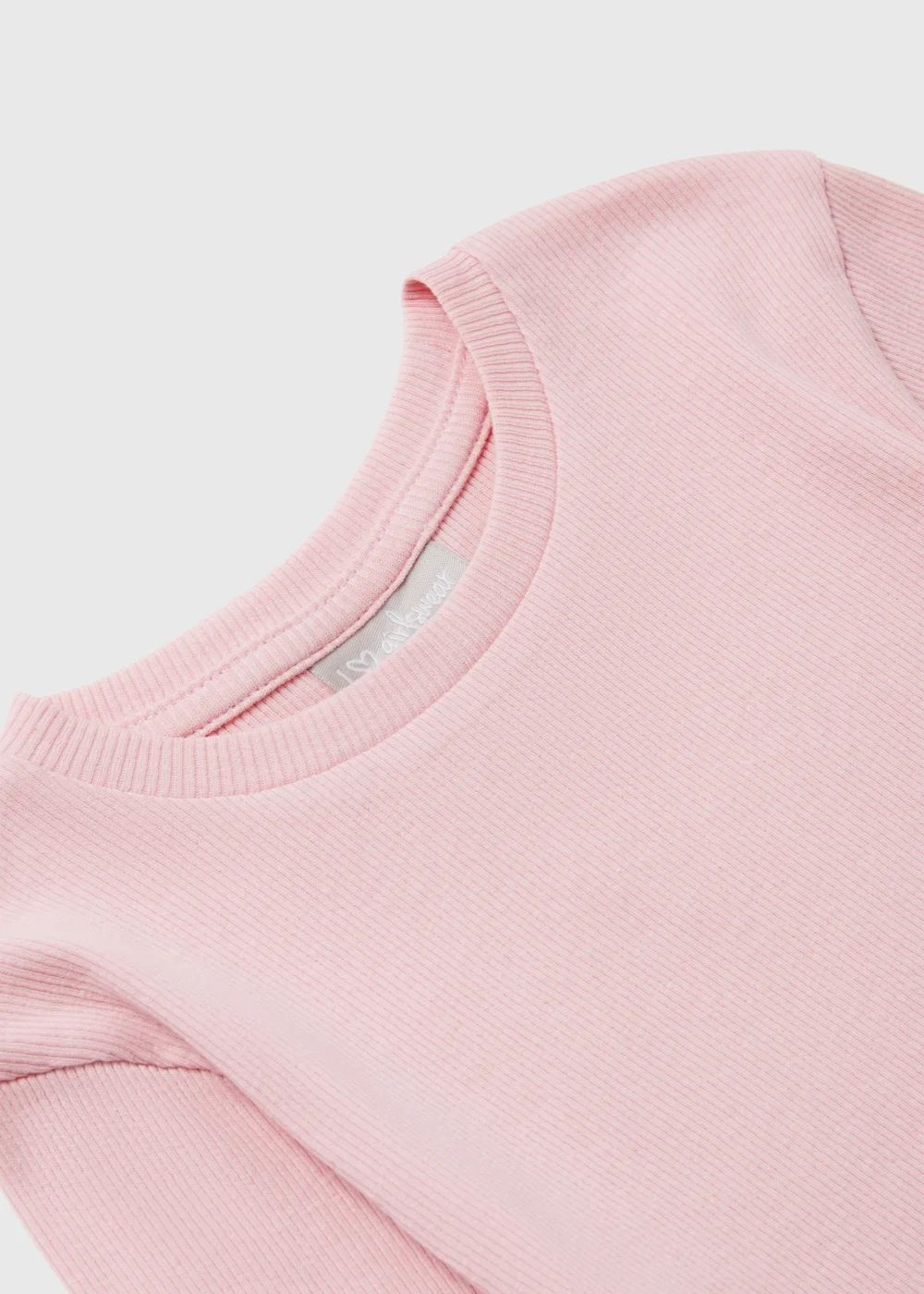 Girls Pink Ribbed Long Sleeve Top (7-15yrs) - 7 Yrs Image 2