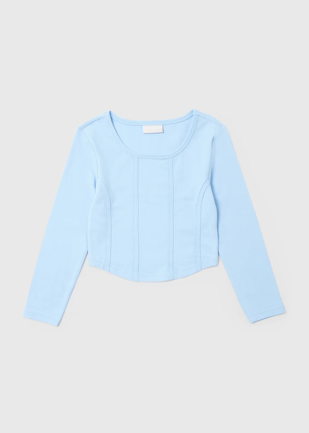 Girls Blue Corset Long Sleeve Top (7-15yrs) - Age 7 Years Image 1
