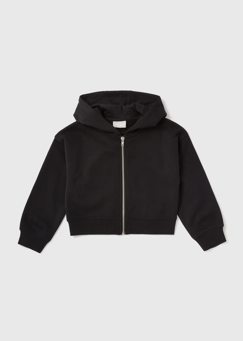 Girls Black Zip Up Hoodie (7-15yrs) - 7 Yrs Image 1