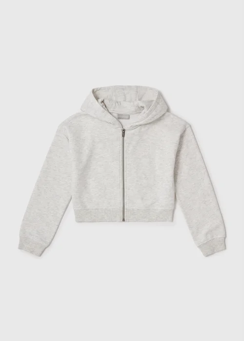 Girls Grey Zip Up Hoodie (7-15yrs) - 7 Yrs Image 1