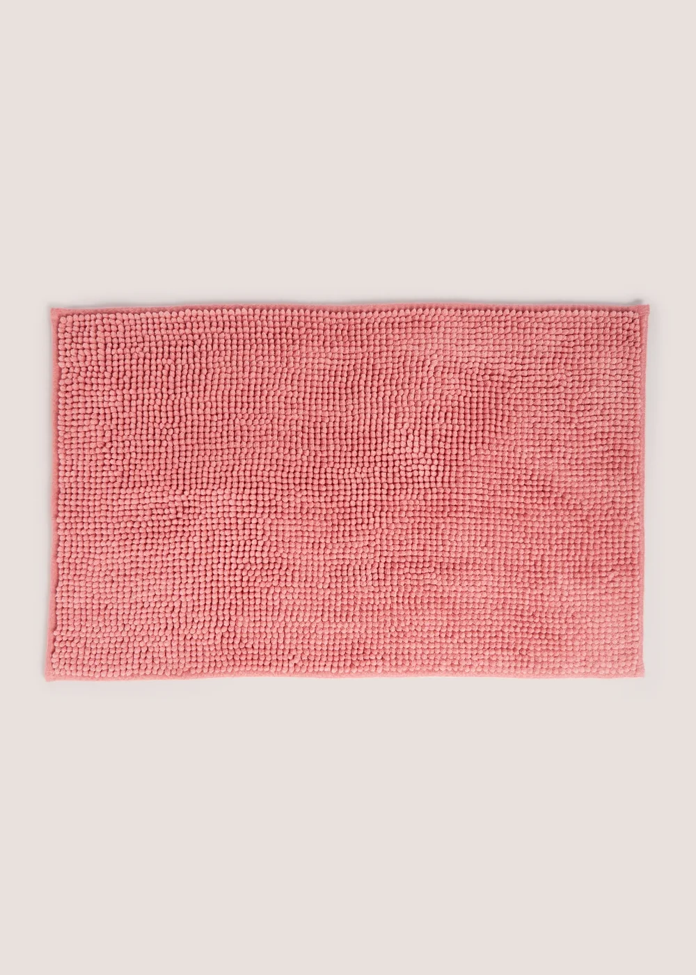 Pink Chenille Bath Mat Image 1