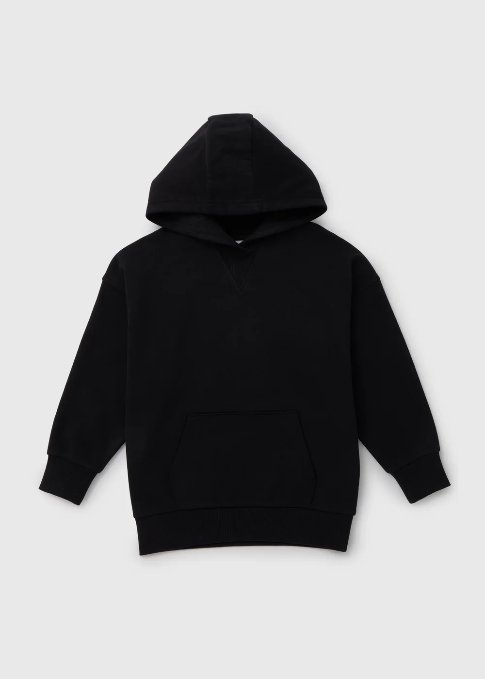 Girls Black Oversized Hoodie (7-15yrs) - 7 Yrs Image 1