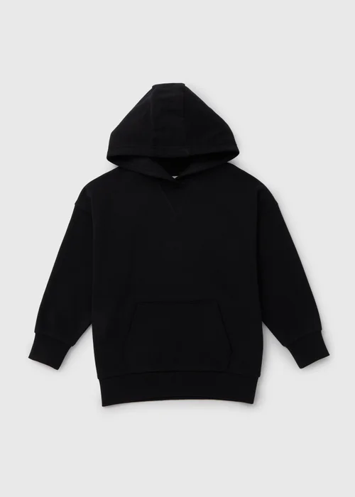 Girls Black Oversized Hoodie (7-15yrs) - 7 Yrs Image 1