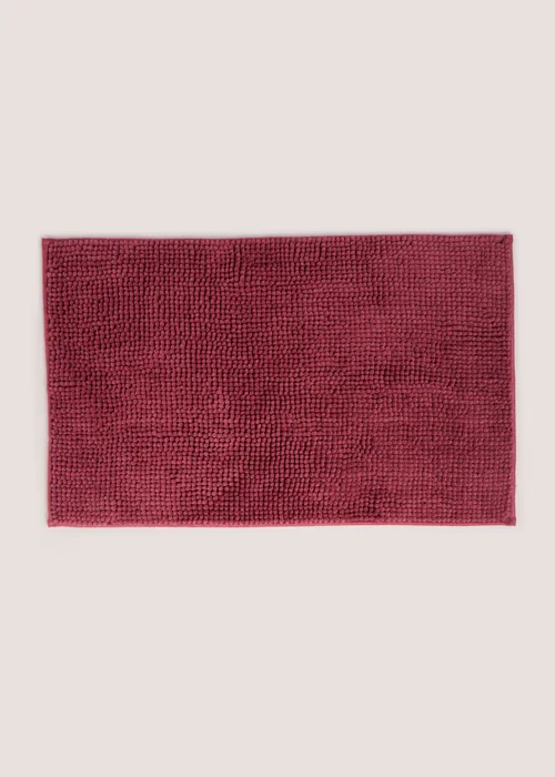Prune Chenille Bath Mat Image 1