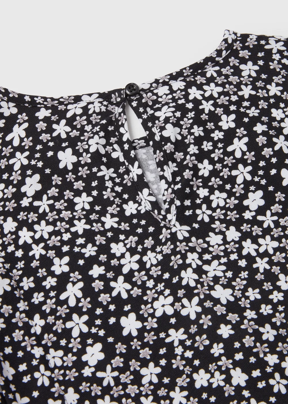 Girls Black Floral Print Dress (7-13yrs) - 7 Yrs Image 2