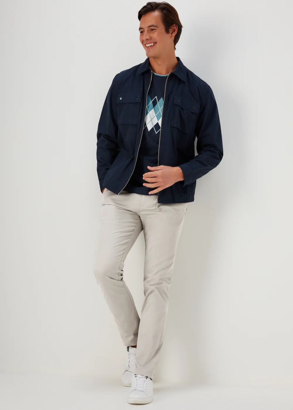Bone Slim Fit Stretch Chinos - 30 Waist Regular Image 4