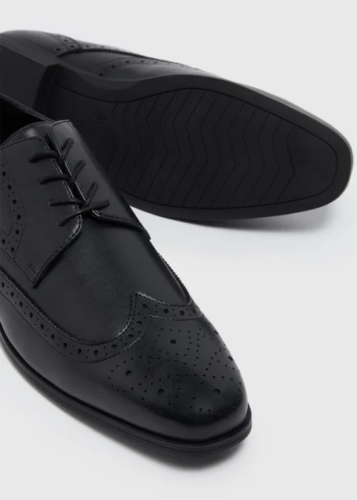 Black Chisel Brogue Shoes - 6 Image 2