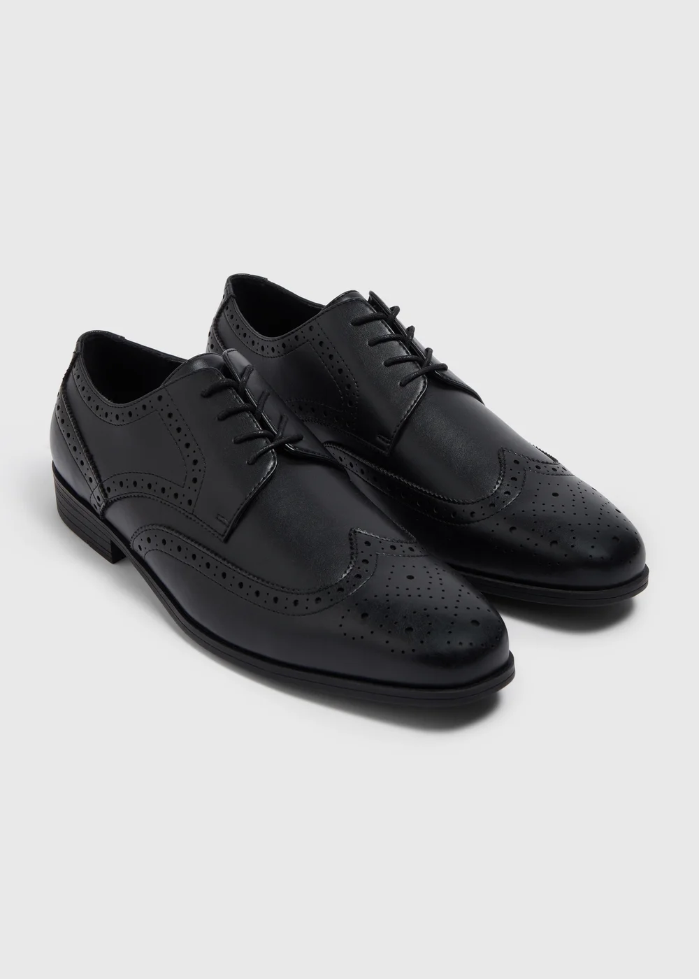 Black Chisel Brogue Shoes - 6 Image 1