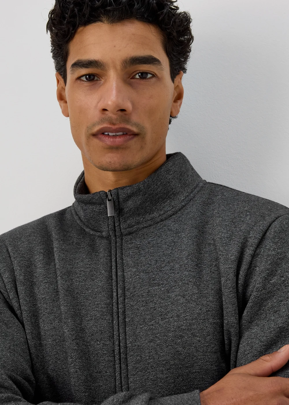 Black Grindle Essential Funnel Neck Jumper - S Image 3
