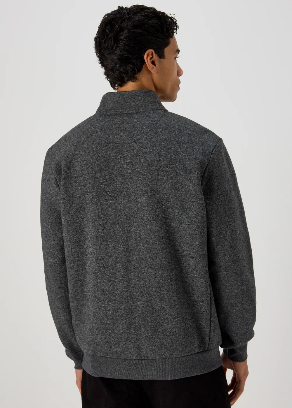 Black Grindle Essential Funnel Neck Jumper - S Image 2