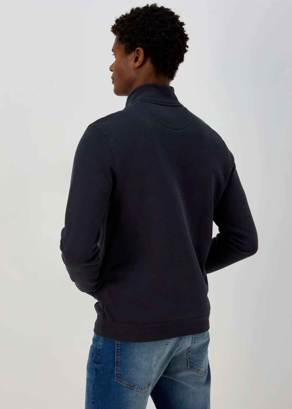 Navy Half Zip Essential Fleece - S Image 2