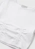 White Short Sleeve Pointelle Top (7-15yrs) - Age 7 Years Image 2