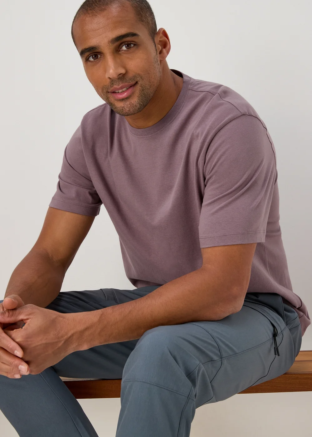 Lilac Essential Crew Neck T-Shirt - Small Image 4