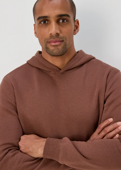 Brown Essential Pull On Hoodie - S Image 3